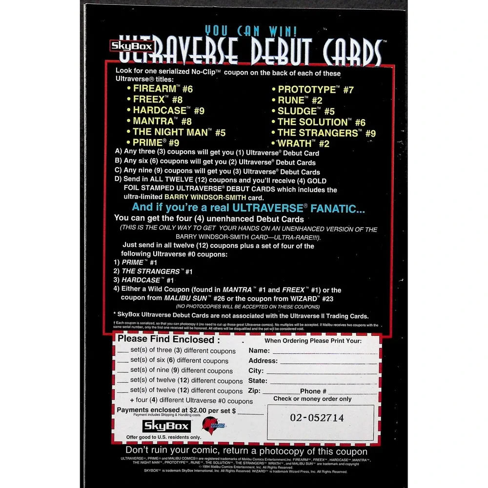 Wrath #1-5 Complete Set‎ Malibu Ultraverse 1994 Mantra Freex Guest Appearances